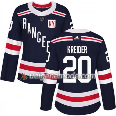 Dame Eishockey New York Rangers Trikot Chris Kreider 20 Adidas 2017-2018 Navy Blue 2018 Winter Classic Authentic